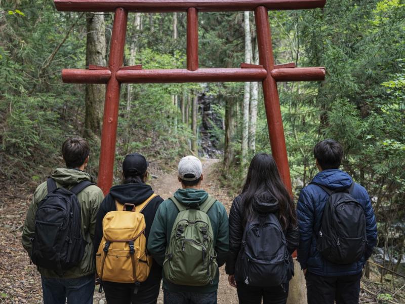 our team in Aokigahara